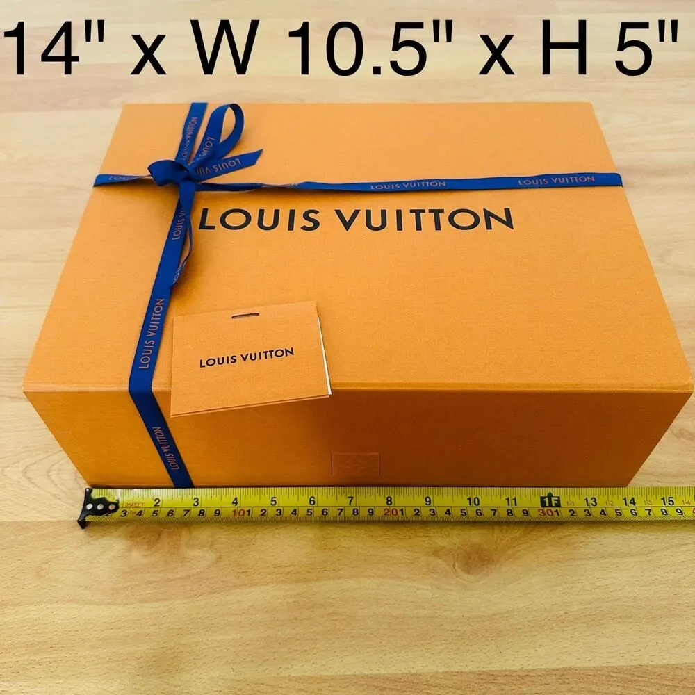 LV Louis Vuitton EMPTY large gift box for purse - orange, L 14